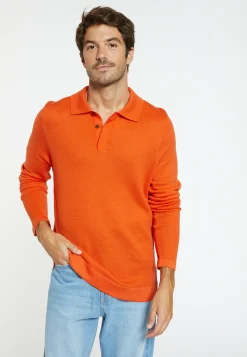 Montagut Long-sleeved polo shirt in merino wool - Sidney