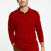 Montagut Long-sleeved polo shirt in merino wool - Sidney