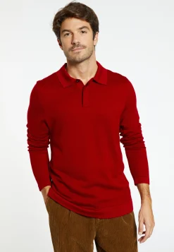 Montagut Long-sleeved polo shirt in merino wool - Sidney