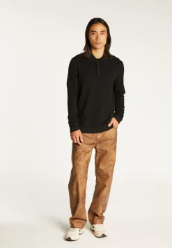 Montagut Long-sleeved polo shirt in merino wool - Sidney