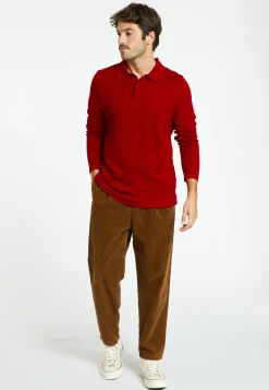 Montagut Long-sleeved polo shirt in merino wool - Sidney