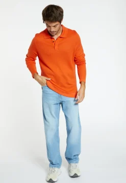 Montagut Long-sleeved polo shirt in merino wool - Sidney