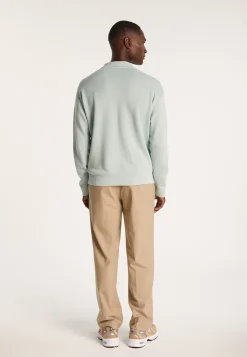 Montagut Long-sleeved polo shirt in flamed cotton and linen - Ido
