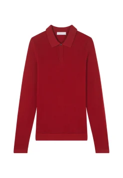 Montagut Long-sleeved polo shirt in merino wool - Sidney