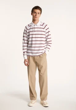 Montagut Long-sleeved striped cotton polo shirt - Pavell