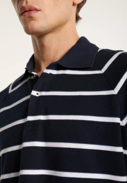 Montagut Long-sleeved striped cotton polo shirt - Pavell