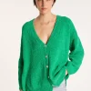 Montagut Loose cardigan in cotton velvet - MOUNIA
