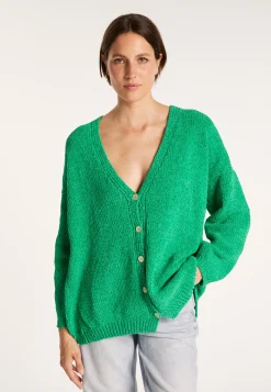 Montagut Loose cardigan in cotton velvet - MOUNIA