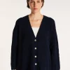 Montagut Loose cardigan in cotton velvet - MOUNIA
