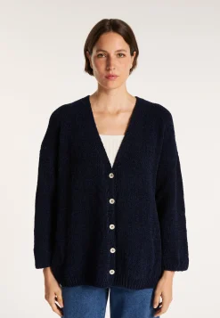 Montagut Loose cardigan in cotton velvet - MOUNIA