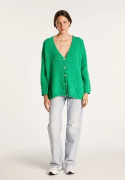Montagut Loose cardigan in cotton velvet - MOUNIA