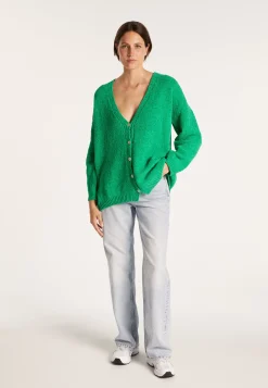 Montagut Loose cardigan in cotton velvet - MOUNIA