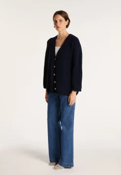 Montagut Loose cardigan in cotton velvet - MOUNIA