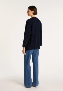 Montagut Loose cardigan in cotton velvet - MOUNIA