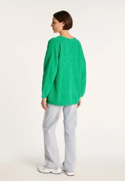 Montagut Loose cardigan in cotton velvet - MOUNIA