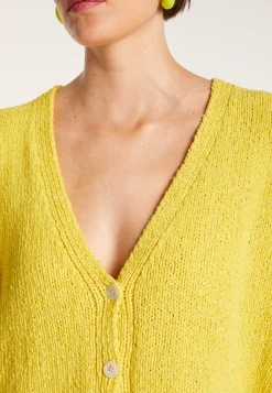 Montagut Loose cardigan in cotton velvet - MOUNIA