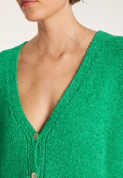 Montagut Loose cardigan in cotton velvet - MOUNIA