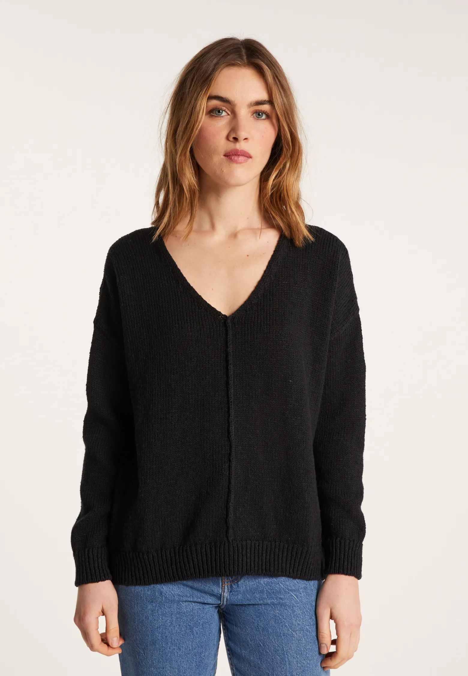 Montagut Loose cotton and linen jumper - Nathalie