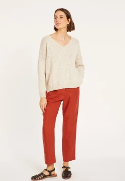 Montagut Loose cotton and linen jumper - Nathalie
