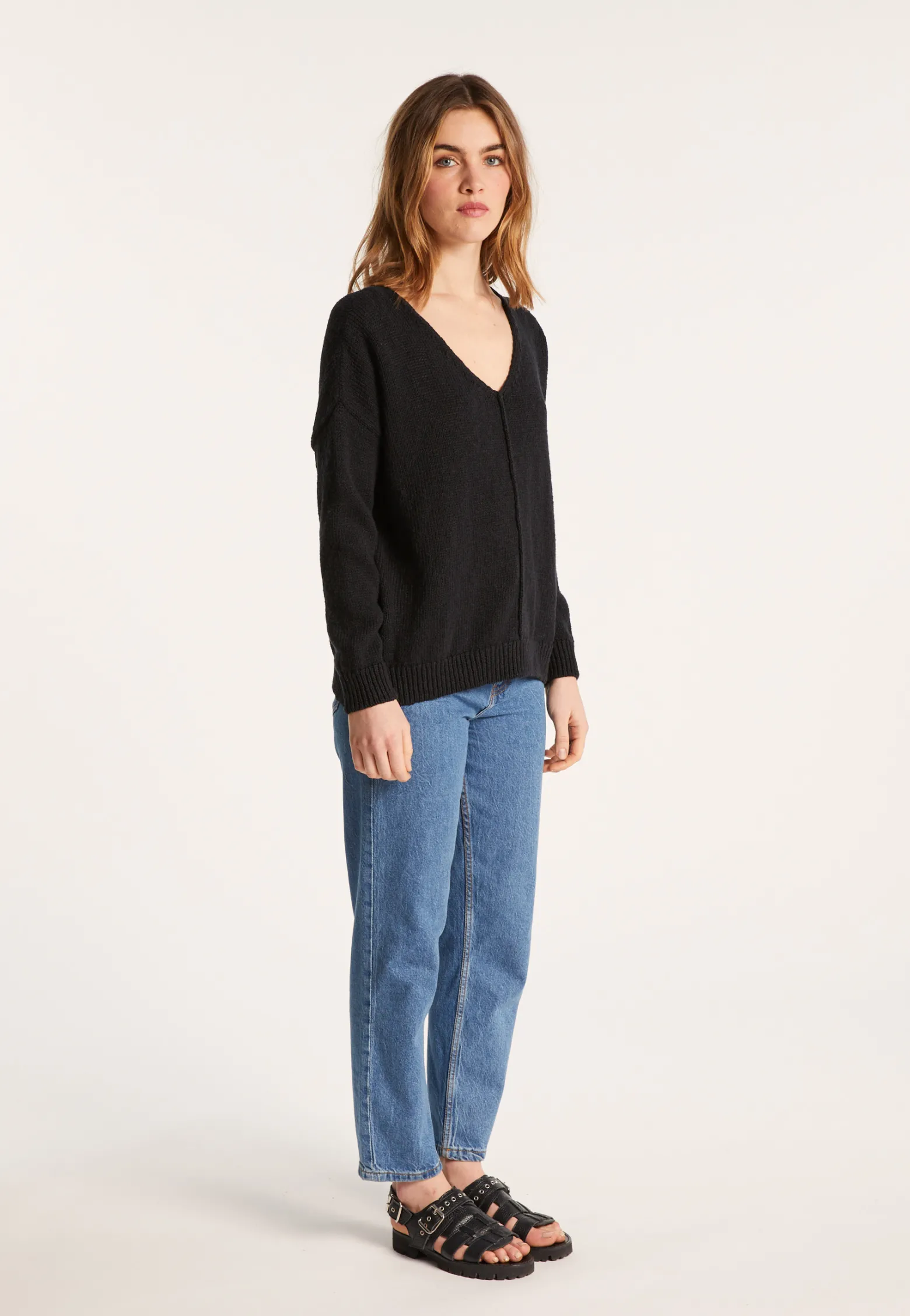 Montagut Loose cotton and linen jumper - Nathalie