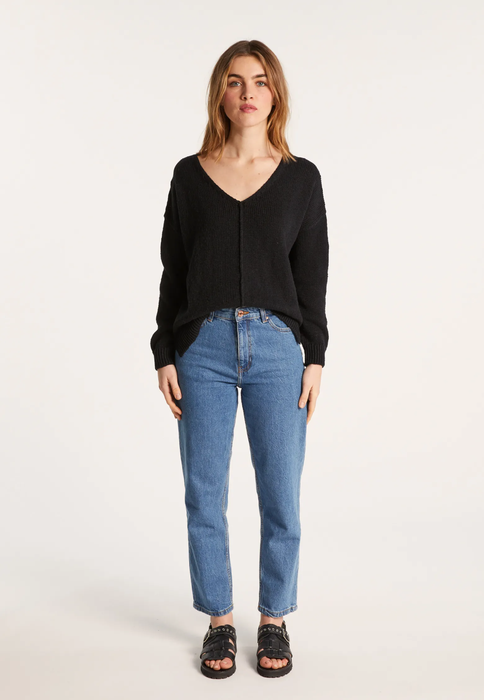 Montagut Loose cotton and linen jumper - Nathalie