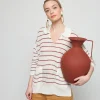 Montagut Loose linen polo neck sweater - Tiara