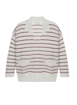 Montagut Loose linen polo neck sweater - Tiara