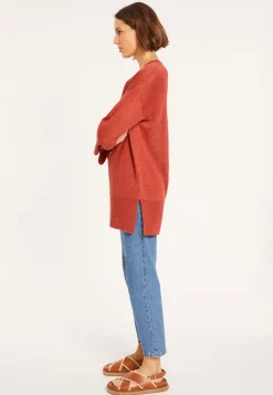 Montagut Loose linen V-neck tunic - Marielle