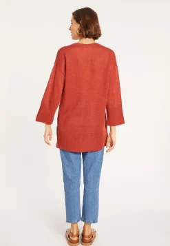 Montagut Loose linen V-neck tunic - Marielle