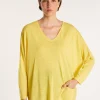 Montagut Loose long-sleeved V-neck T-shirt - MALOU