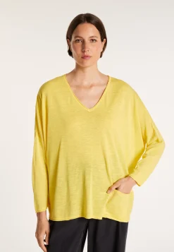 Montagut Loose long-sleeved V-neck T-shirt - MALOU