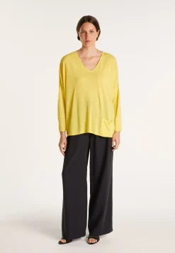 Montagut Loose long-sleeved V-neck T-shirt - MALOU