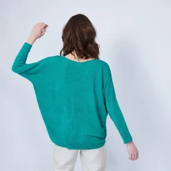 Montagut Loose long-sleeved V-neck T-shirt - MALOU