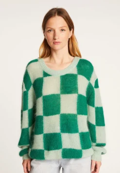 Montagut Loose round neck sweater in mohair - Rozana