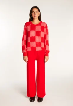 Montagut Loose round neck sweater in mohair - Rozana