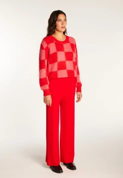 Montagut Loose round neck sweater in mohair - Rozana