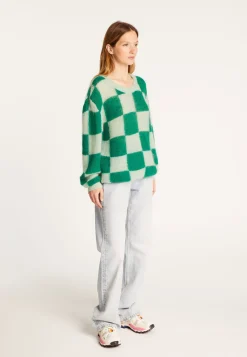 Montagut Loose round neck sweater in mohair - Rozana