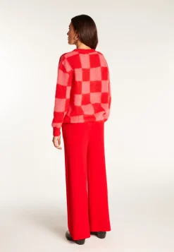 Montagut Loose round neck sweater in mohair - Rozana