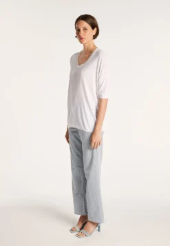 Montagut Loose round-neck slub linen T-shirt - Mairena