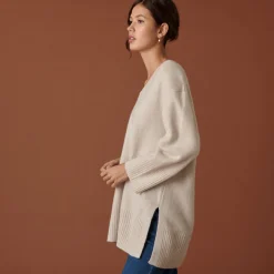 Montagut Loose sweater with slits in a cashmere blend - Darius
