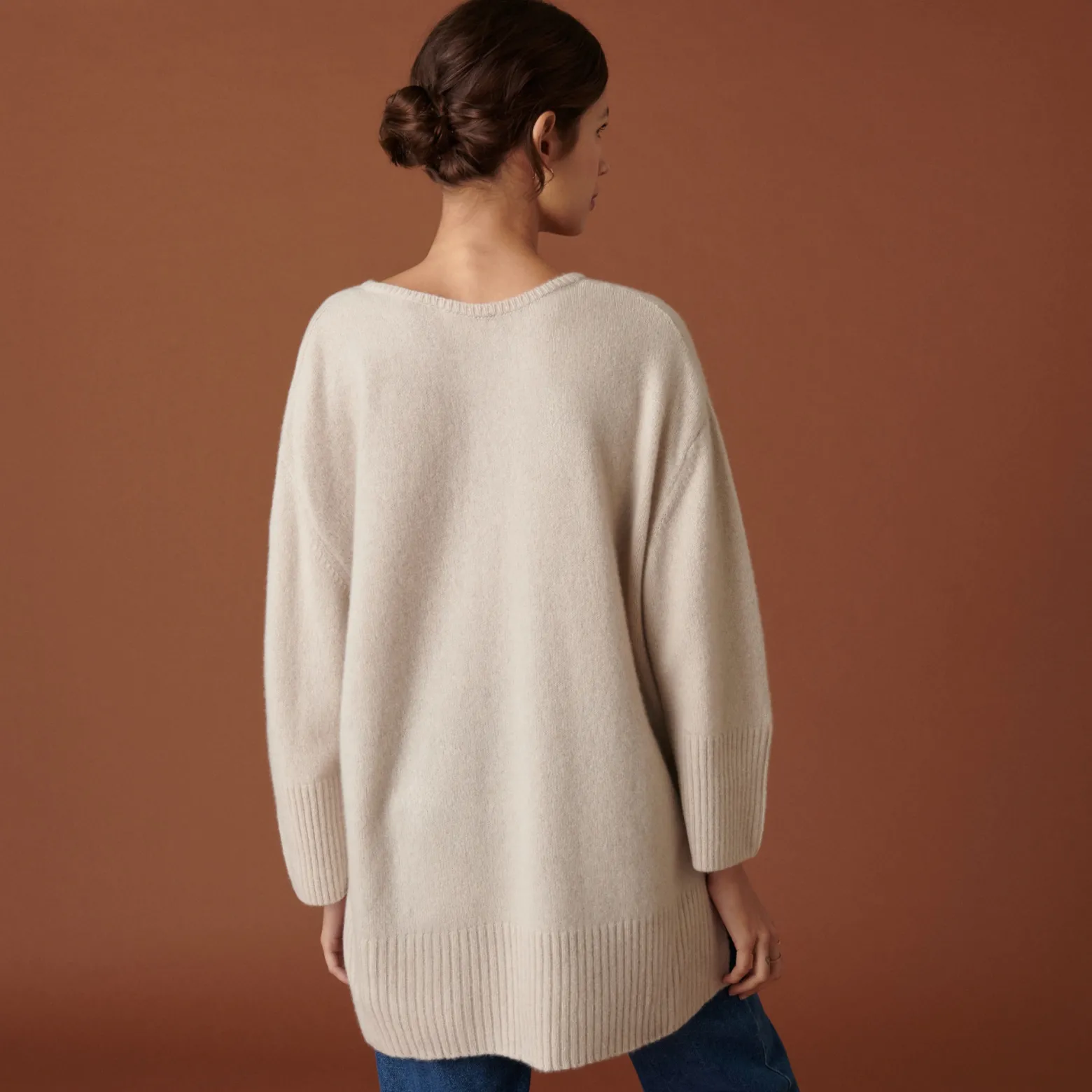 Montagut Loose sweater with slits in a cashmere blend - Darius