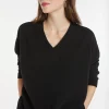 Montagut Loose sweater with V-neck slits in cashmere - Alienor