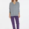 Montagut Loose sweater with V-neck slits in cashmere - Alienor