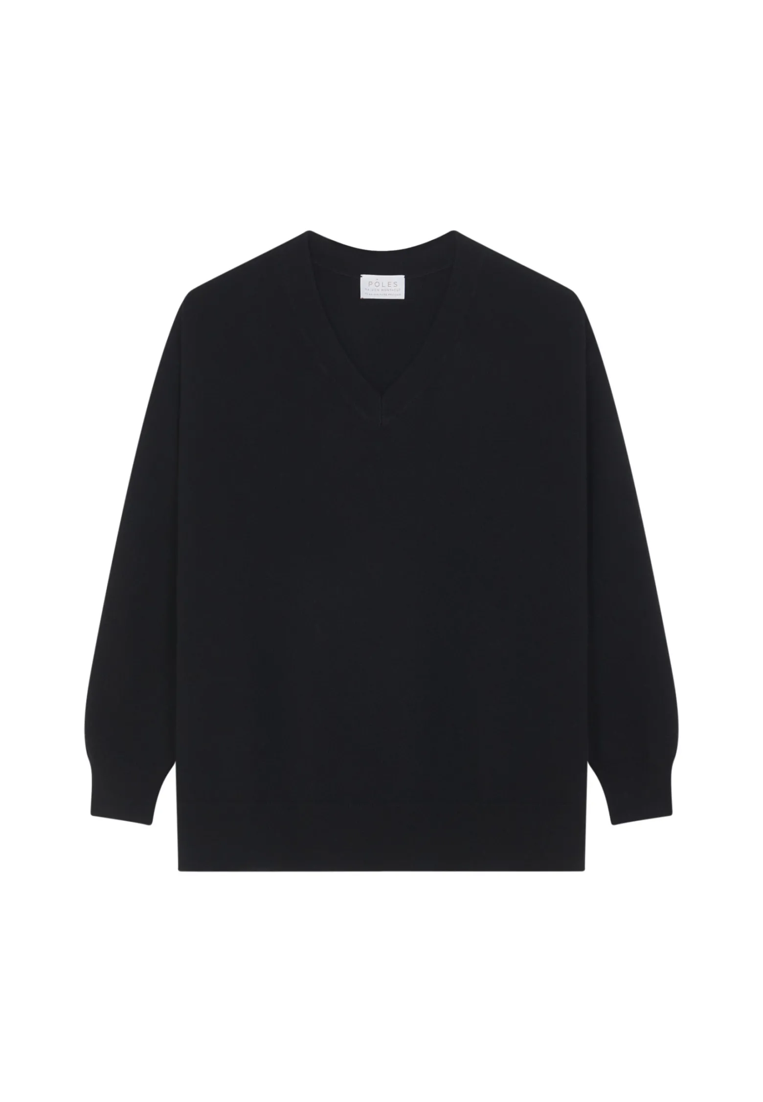 Montagut Loose sweater with V-neck slits in cashmere - Alienor