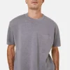 Montagut Loose t-shirt with pocket in merino wool - Florentin