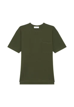 Montagut Loose t-shirt with pocket in merino wool - Florentin