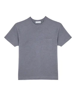 Montagut Loose t-shirt with pocket in merino wool - Florentin