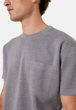 Montagut Loose t-shirt with pocket in merino wool - Florentin