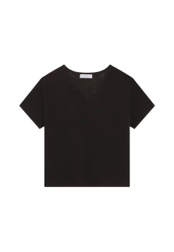 Montagut Loose V-neck brushed cotton T-shirt - Maden