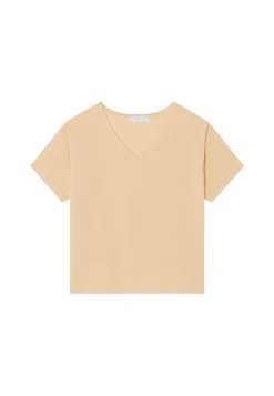 Montagut Loose V-neck brushed cotton T-shirt - Maden